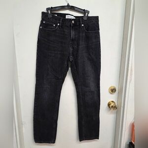 Calvin Klein Men’s Black Slim Straight Jeans.